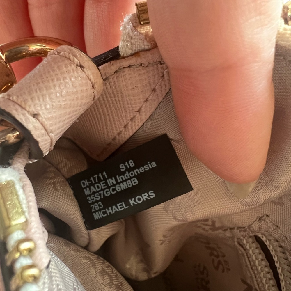 Michael Kors Pink and Cream Satchel Bag - Picture 7 of 16